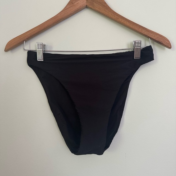 NWT Jcrew ribbed Black Textured Women's Swim Bottom - Picture 2 of 5